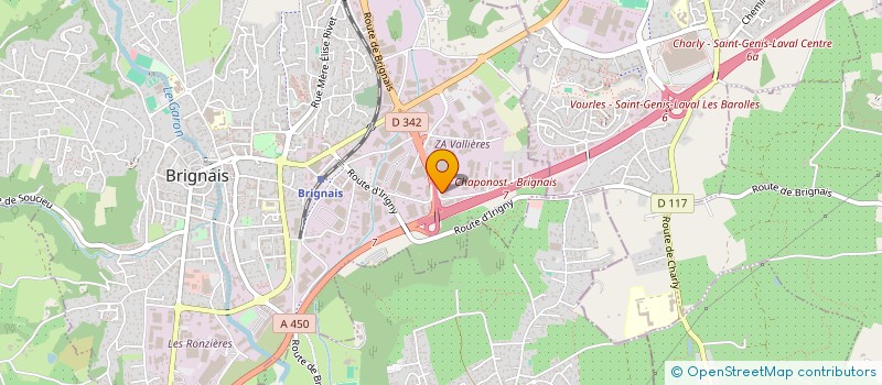 localisation de l'entreprise TRANSLOG à BRIGNAIS
