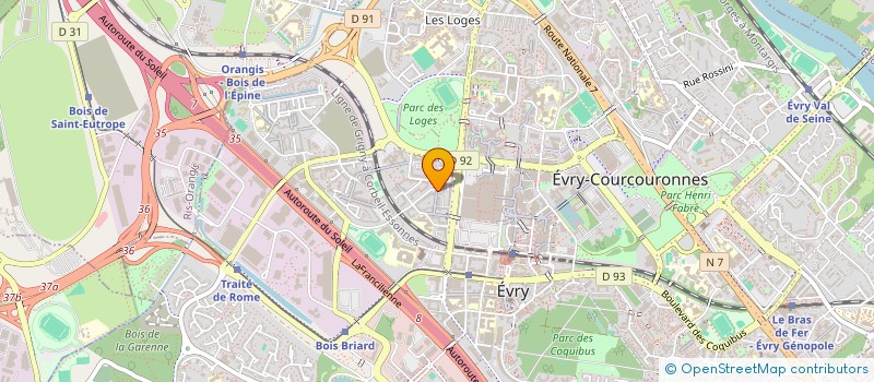 localisation de l'entreprise TRANSMINUTE  EVRY-COURCOURONNES