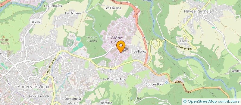 localisation de l'entreprise TRANSMUTEX FRANCE à ANNECY