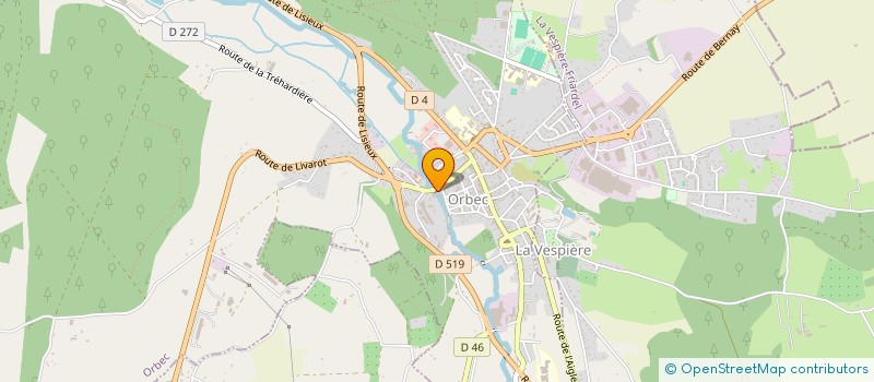 localisation de l'entreprise TRANSP ALI BETAIL ENGRAIS PROD ANIMALE  ORBEC