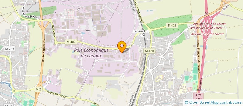 localisation de l'entreprise TRANSPAL-GAUMY à GERZAT