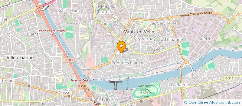 localisation de l'entreprise TRANSPAL'RHONE-EURO à VAULX-EN-VELIN