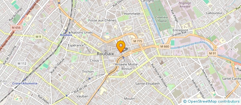 localisation de l'entreprise TRANSPARENCE COURTAGE SARL à ROUBAIX
