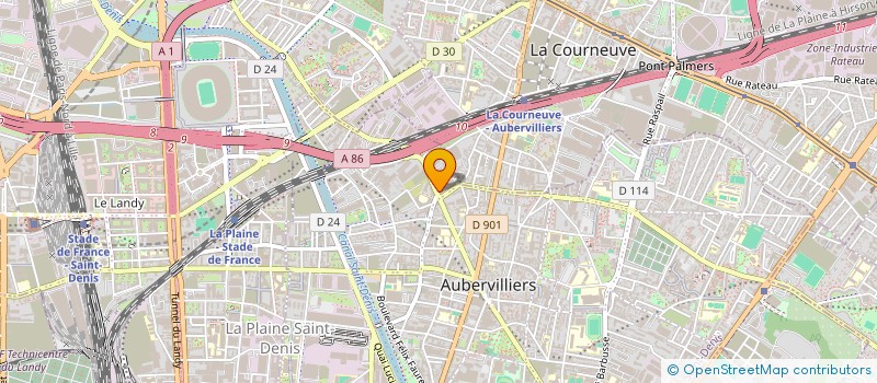 localisation de l'entreprise TRANSPARIS TRANSFERT  AUBERVILLIERS