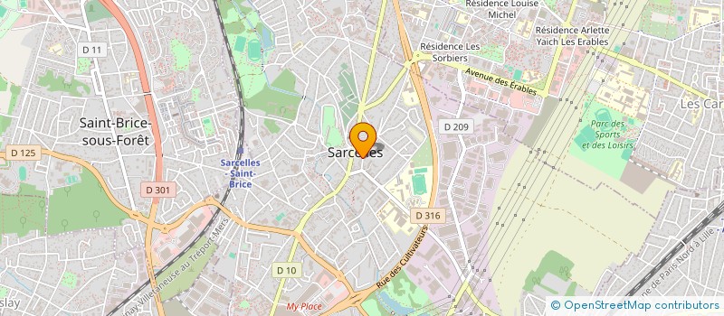 localisation de l'entreprise TRANSPL  SARCELLES