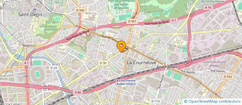 localisation de l'entreprise TRANSPLUS à LA COURNEUVE