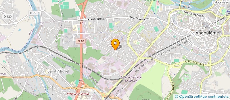 localisation de l'entreprise TRANSPO 16 à ANGOULEME