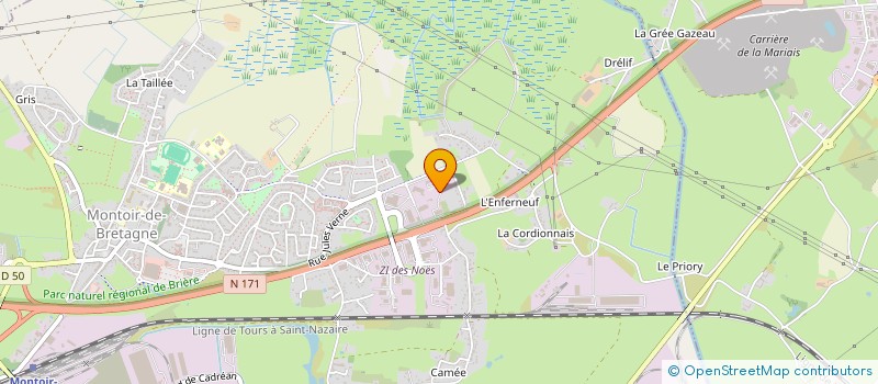 localisation de l'entreprise TRANSPORT 1 DAY  MONTOIR-DE-BRETAGNE