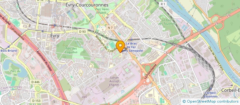 localisation de l'entreprise TRANSPORT 91  EVRY-COURCOURONNES