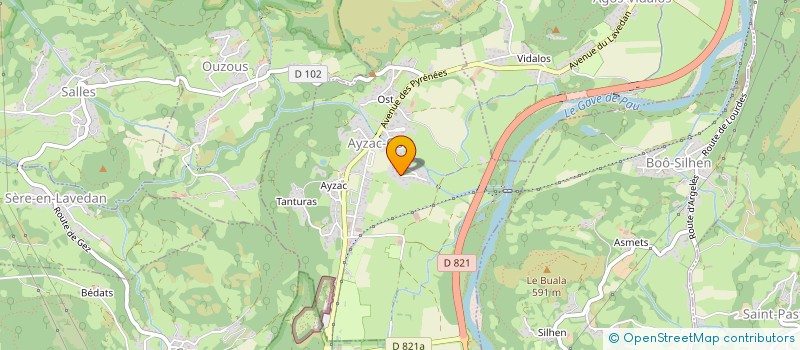 localisation de l'entreprise TRANSPORT ABELLA  AYZAC-OST