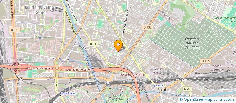 localisation de l'entreprise TRANSPORT AHOULOU à AUBERVILLIERS