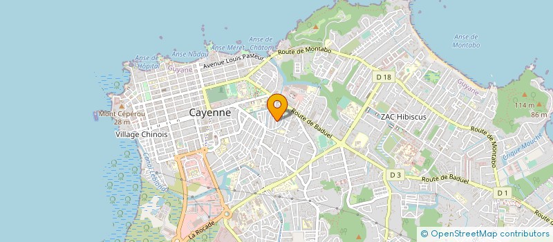 localisation de l'entreprise TRANSPORT AJM à CAYENNE
