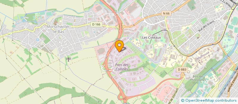 localisation de l'entreprise TRANSPORT ALSACIEN T.A.H SARL  MULHOUSE