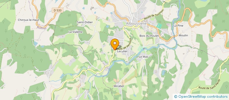 localisation de l'entreprise TRANSPORT ARDROM EXPRESS à ALBOUSSIERE