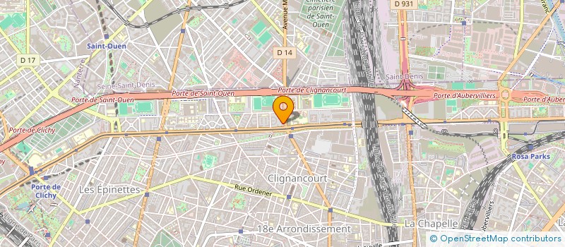 localisation de l'entreprise TRANSPORT ARIB & COMPAGNIE  PARIS 18