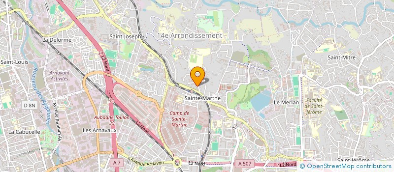 localisation de l'entreprise TRANSPORT AZURIEN  MARSEILLE 14EME