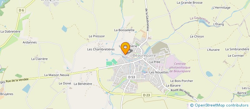 localisation de l'entreprise TRANSPORT BARON OLIVIER à BEAUREPAIRE