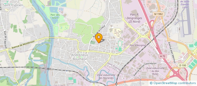 localisation de l'entreprise TRANSPORT BELUGA EXPRESS  ANDREZIEUX-BOUTHEON