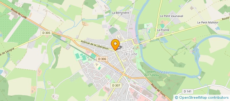 localisation de l'entreprise TRANSPORT BERTRAND SERVICE T.B.S.  LE LUDE