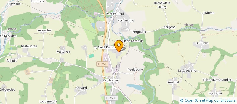 localisation de l'entreprise TRANSPORT BRETAGNE  CLEGUER