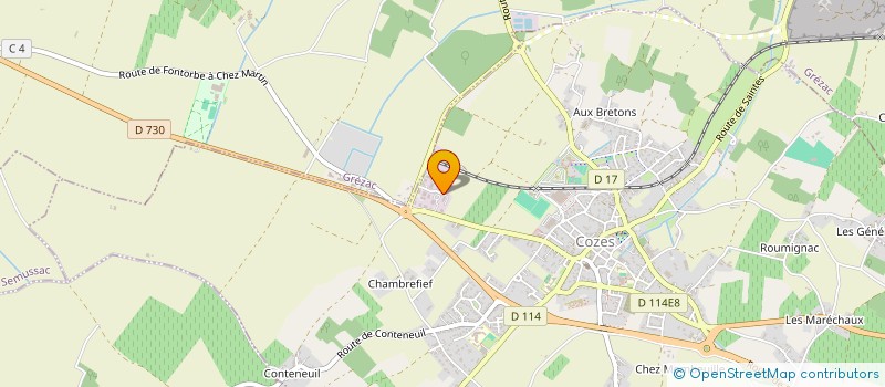 localisation de l'entreprise TRANSPORT BUINIER RICHARD  COZES