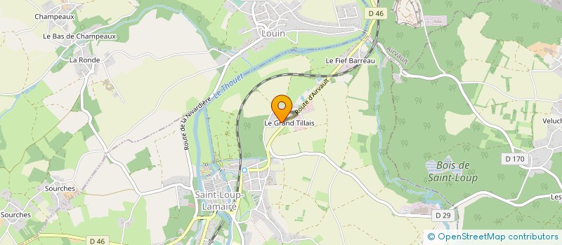 localisation de l'entreprise TRANSPORT CAILLAUD  SAINT-LOUP-LAMAIRE