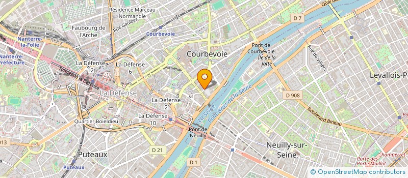 localisation de l'entreprise TRANSPORT & CO à COURBEVOIE