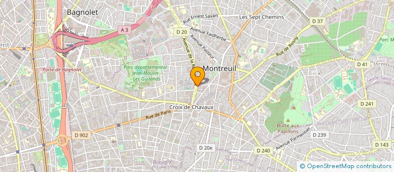 localisation de l'entreprise TRANSPORT DECHET RECYCLAGE à MONTREUIL
