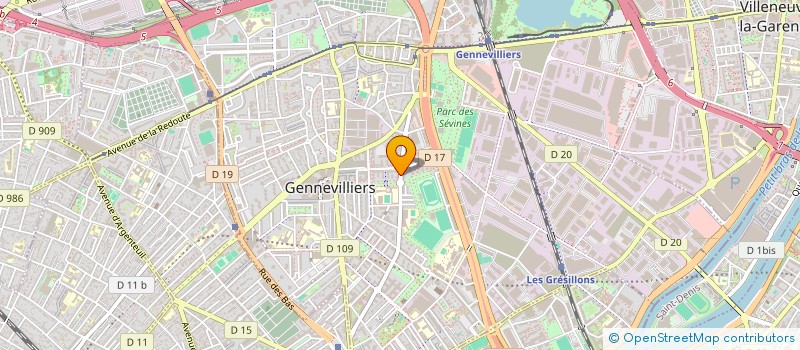 localisation de l'entreprise TRANSPORT DEPLACEMENT LIBRE à GENNEVILLIERS