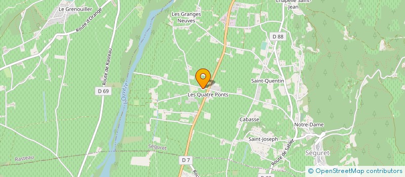 localisation de l'entreprise TRANSPORT DES DENTELLES à SEGURET