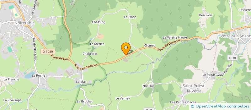 localisation de l'entreprise TRANSPORT DES MONTS DU FOREZ à VETRE-SUR-ANZON