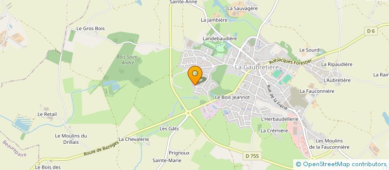 localisation de l'entreprise TRANSPORT DU BOCAGE à LA GAUBRETIERE