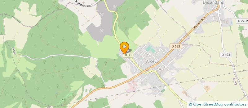 localisation de l'entreprise TRANSPORT DUBOIS GRAND EST à ARCEY