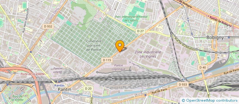 localisation de l'entreprise TRANSPORT ERIC DUBOIS  BOBIGNY