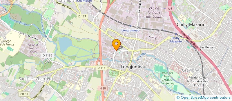 localisation de l'entreprise TRANSPORT ET MONTAGE DE MEUBLES 91 à LONGJUMEAU