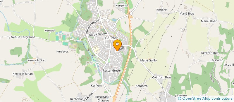 localisation de l'entreprise TRANSPORT F. GOUET à CAUDAN