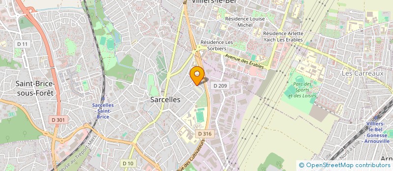 localisation de l'entreprise TRANSPORT FAV  SARCELLES