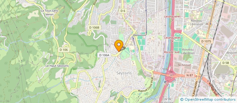 localisation de l'entreprise TRANSPORT FOX38. LIVE à SEYSSINS