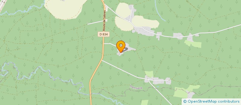 localisation de l'entreprise TRANSPORT FUNERAIRE DU SUD OUEST  TRENSACQ