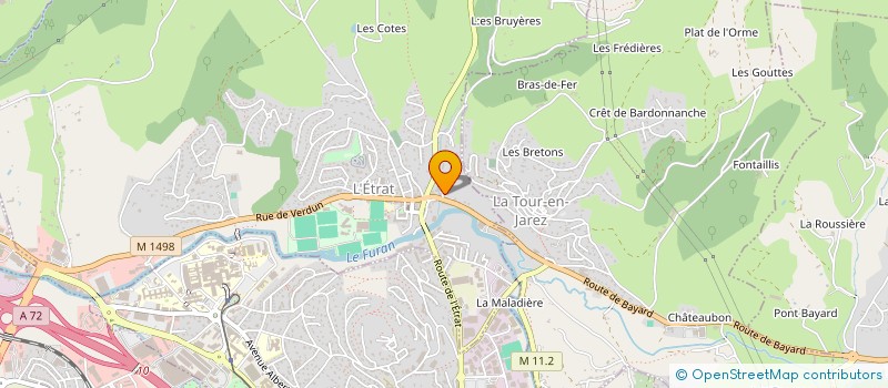 localisation de l'entreprise TRANSPORT FUNERAIRE FOREZIEN  L'ETRAT