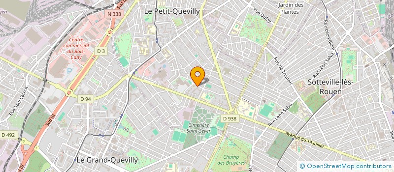 localisation de l'entreprise TRANSPORT GENEX à LE PETIT-QUEVILLY