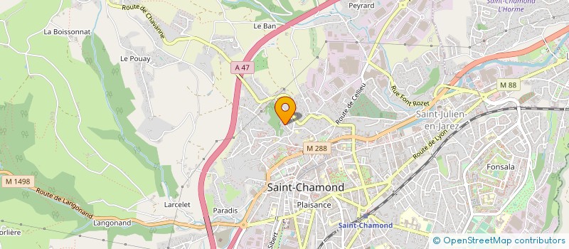 localisation de l'entreprise TRANSPORT GHECHIR DISTRIBUTION  SAINT-CHAMOND