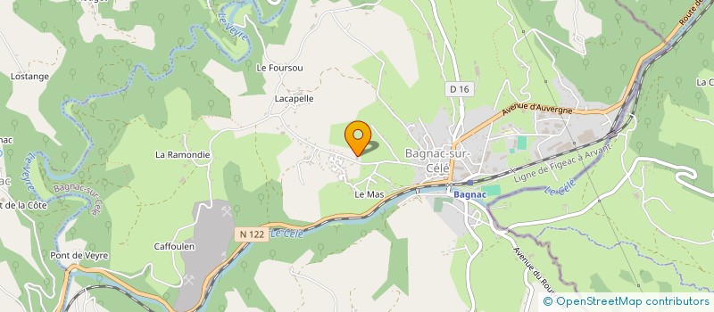 localisation de l'entreprise TRANSPORT GINALHAC CIPIERE à BAGNAC-SUR-CELE