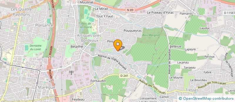 localisation de l'entreprise TRANSPORT GIRONDE à ARTIGUES-PRES-BORDEAUX