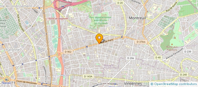 localisation de l'entreprise TRANSPORT GL à MONTREUIL