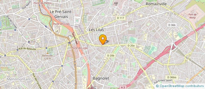 localisation de l'entreprise TRANSPORT GLOBAL FUNERAIRE à LES LILAS