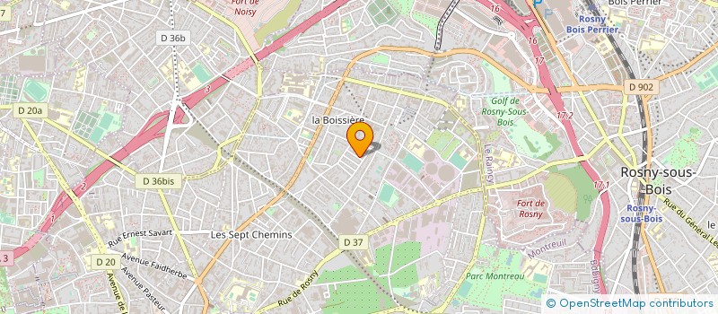 localisation de l'entreprise TRANSPORT JADE à MONTREUIL