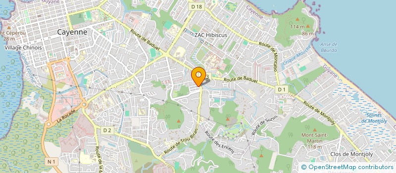 localisation de l'entreprise TRANSPORT L IMPREVU  CAYENNE