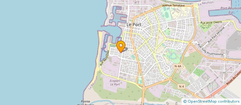 localisation de l'entreprise TRANSPORT - LOCATION REUNION  LE PORT