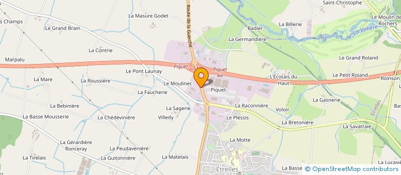 localisation de l'entreprise TRANSPORT LOGISTIQUE LEMESLE à ETRELLES